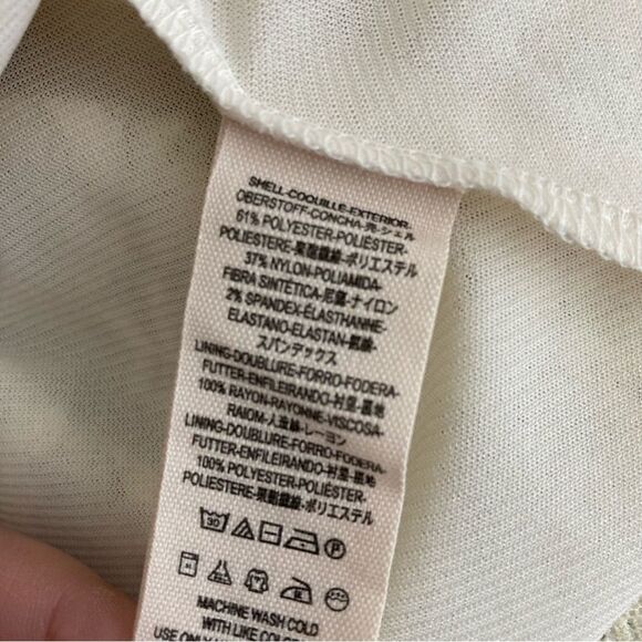 Free People Cream Lace Gold Metallic Ombre Dress Size Small - Picture 14 of 14